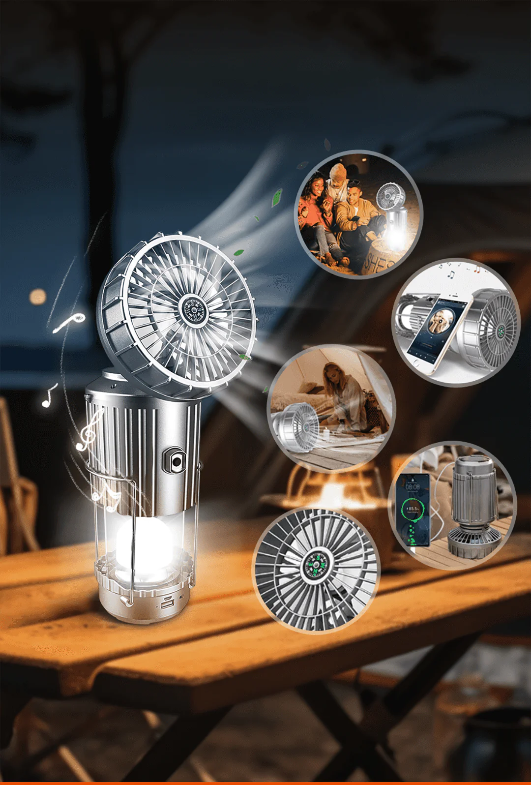 Multi-Use Solar Lantern – LED Light for Camping, Power Outages, and Night Fishing