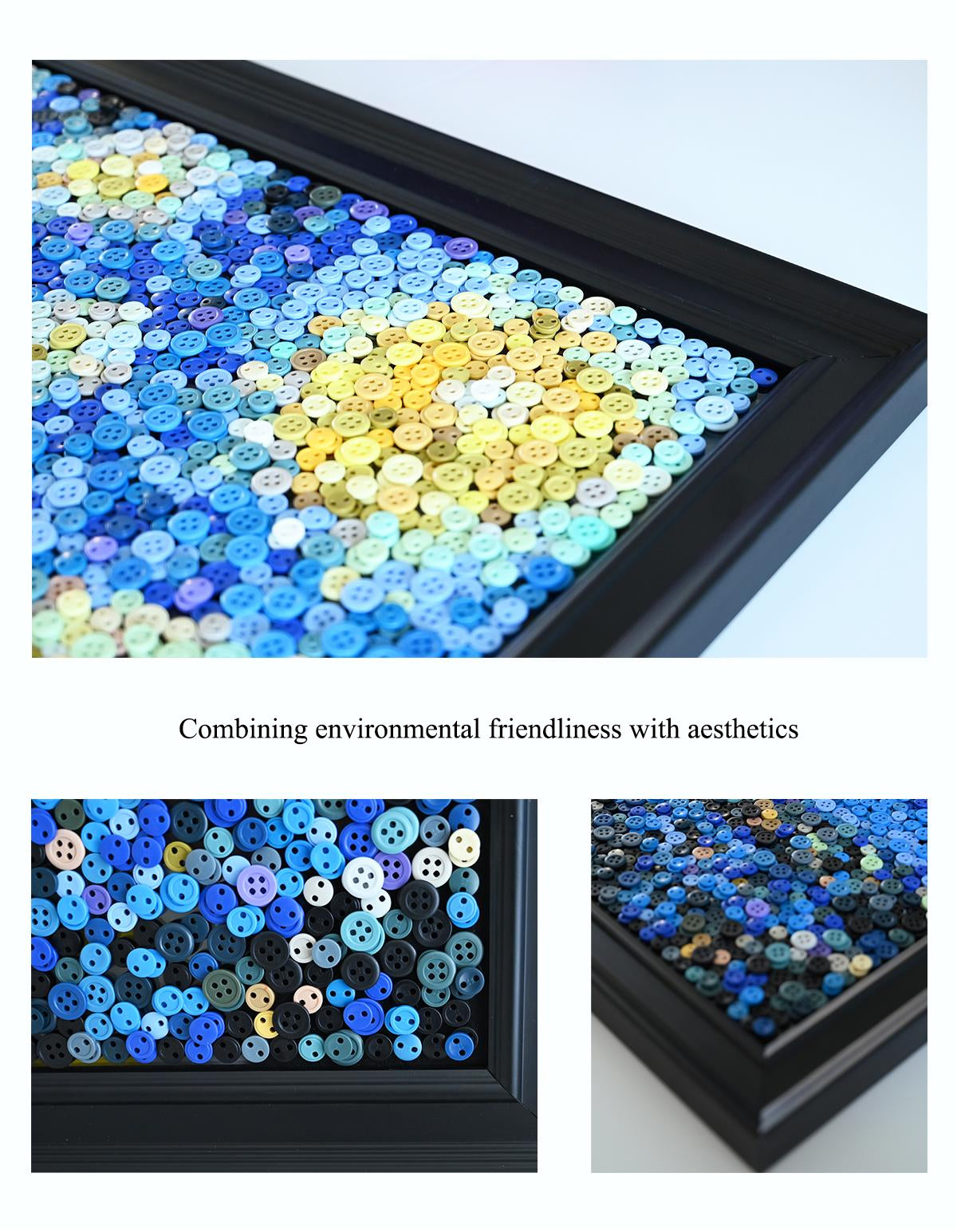Button Decoration Painting, 31.1*39in (Starry Night,Van Gogh)