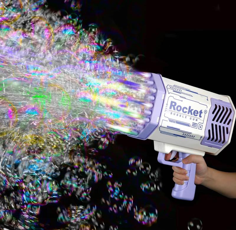 2025 The latest 69 hole Bubble Gun - Children's colored light bubble machine, outdoor and party toys, the best gift for children!