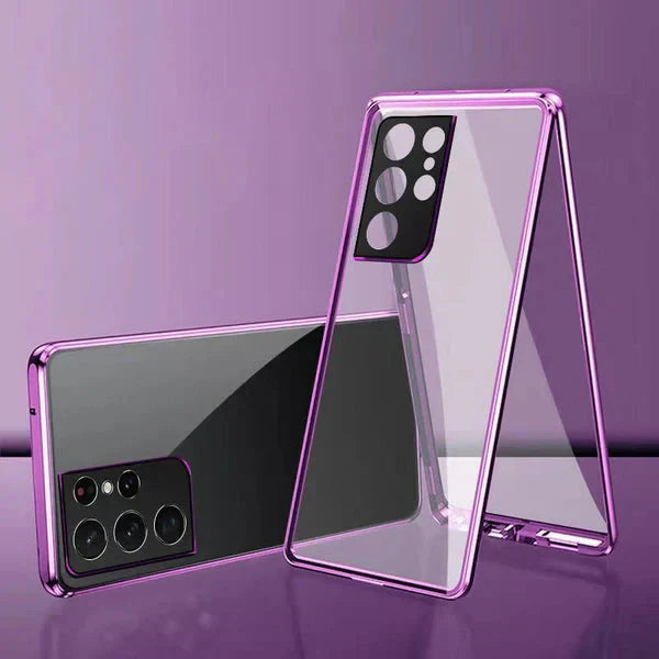Anti-peeping Magnetic Tempered Glass Double-sided Phone Case(Series S22-25)
