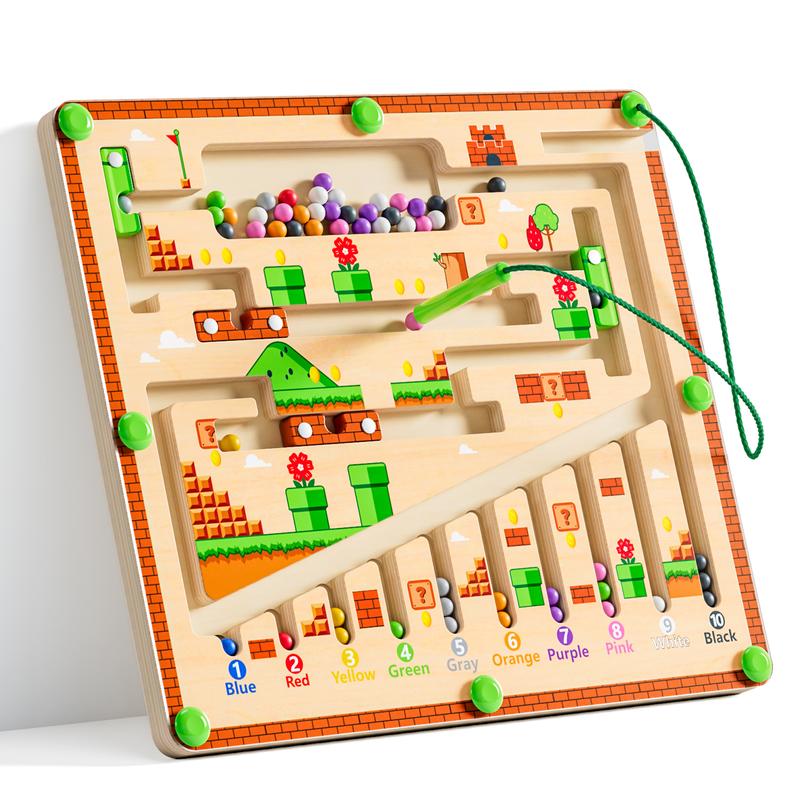 Magnetic Maze Puzzle – Color, Number & Alphabet Learning Toy for Kids