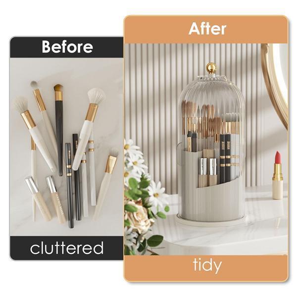 Makeup Brush Holder Organizer with Lid