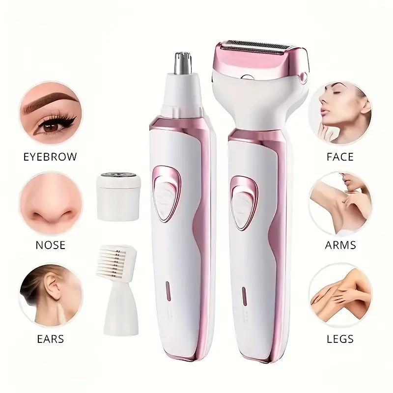 4 in 1 Electric Shaver | 1 Set Portable Hair Removal Machine Facial Stainless Razor Trimmer