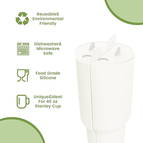 Stanley Cup 40oz Silicone Liner Set – Leakproof, Reusable & Dishwasher Safe