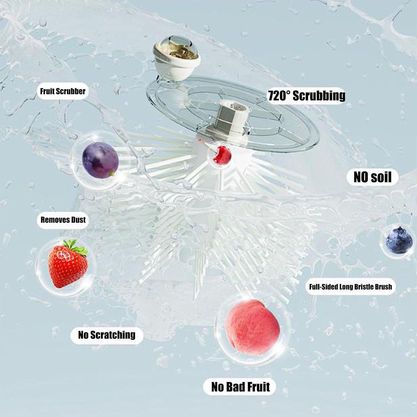Multi-Use Fruit Spinner – Wash, Scrub & Drain in One Easy Step