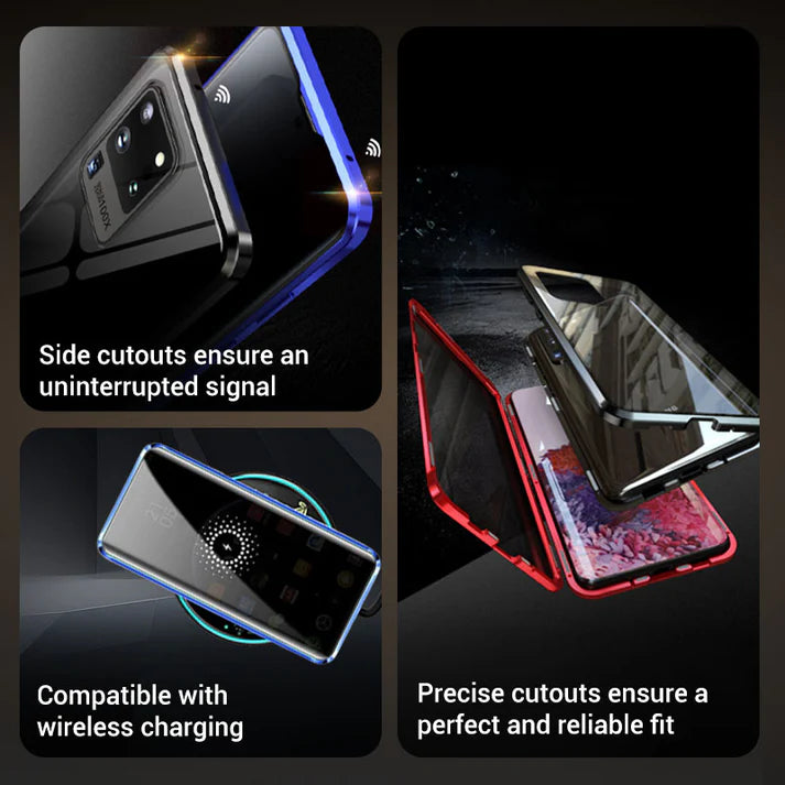 Anti-peeping Magnetic Tempered Glass Double-sided Phone Case(Series S22-25)