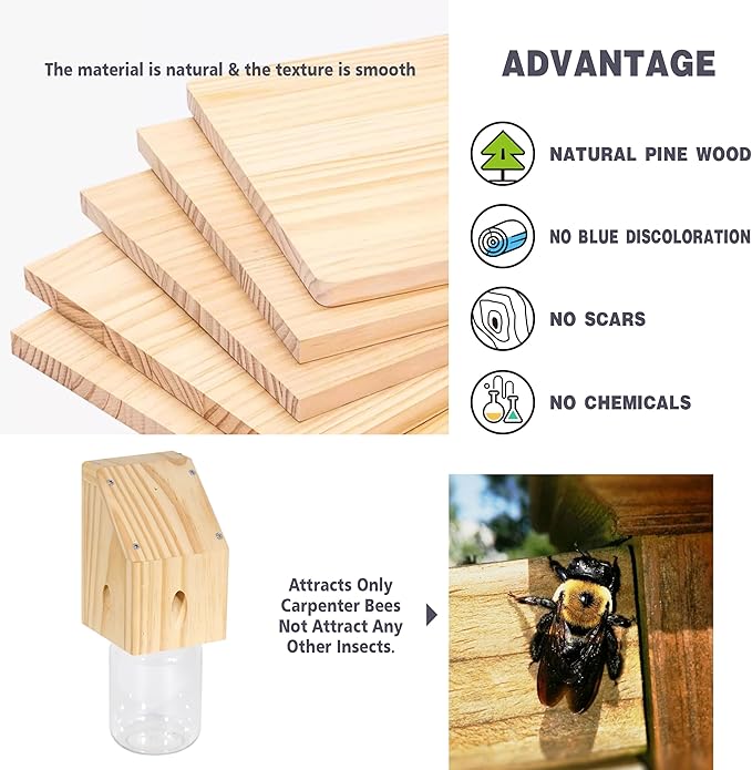 Shed Style Nature Hanging Wood Trap for Outdoor