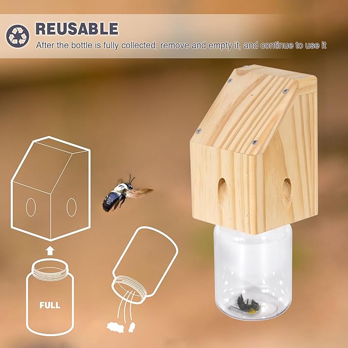 Shed Style Nature Hanging Wood Trap for Outdoor