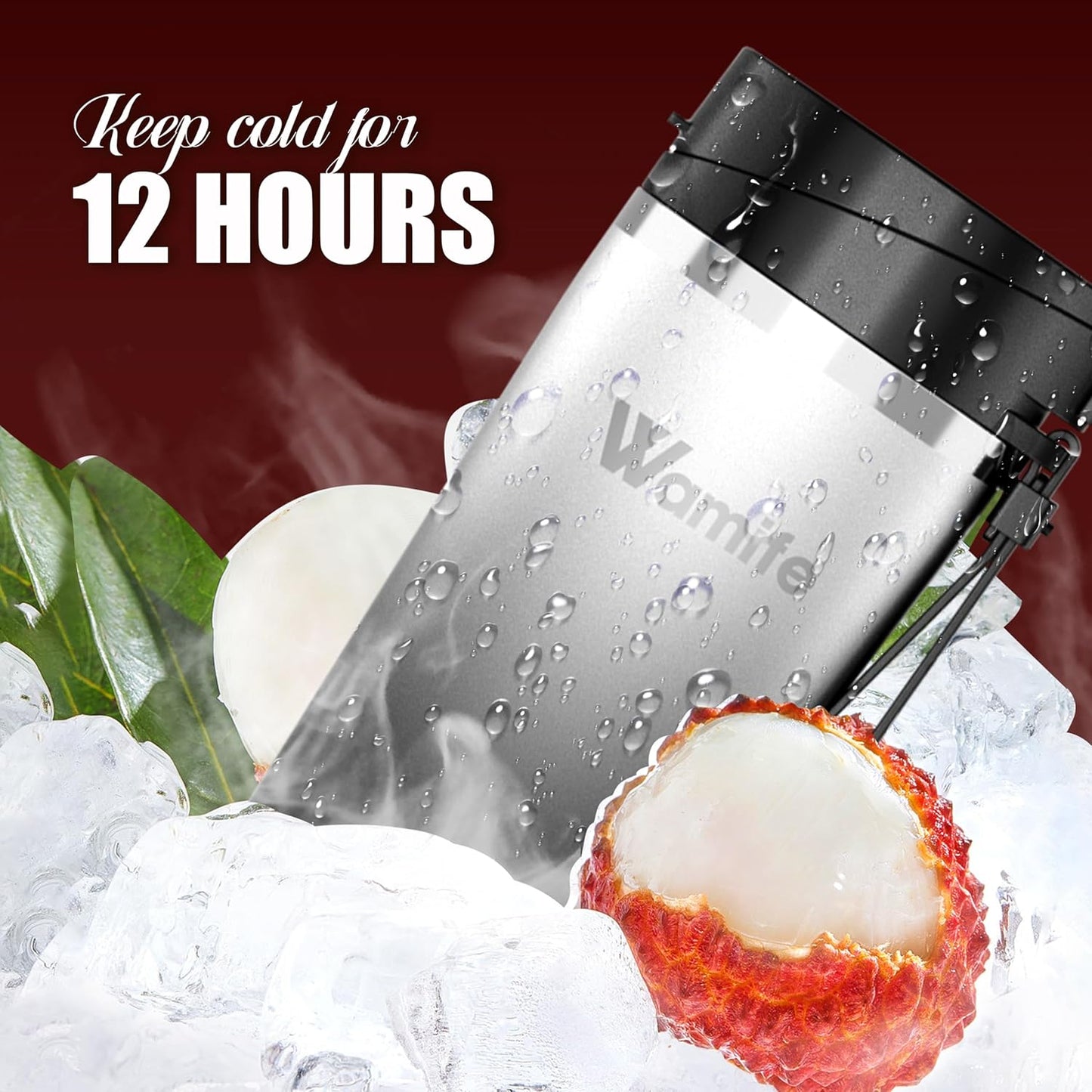 Wamife Portable Blender - 12-Hour Cold Retention,Stainless Steel Blender for Smoothies Nutrient Protection,High-Speed Blending
