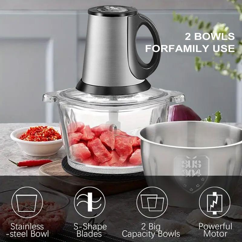 Electric Food Chopper β 3L, Dual-Speed Meat & Veggie Grinder with 4 Sharp Blades