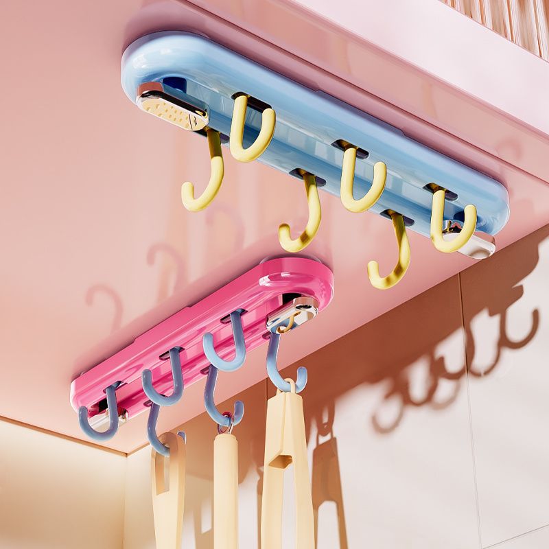 Dopamine Color Swivel Hook Rack – Strong Suction, No-Drill Storage for Kitchen & Home