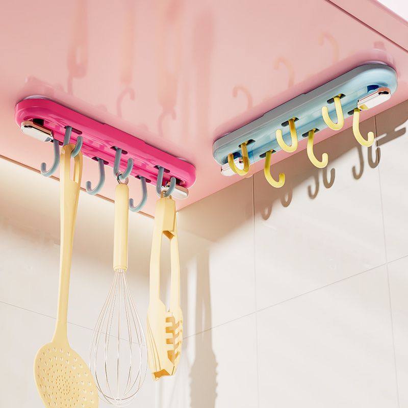Dopamine Color Swivel Hook Rack – Strong Suction, No-Drill Storage for Kitchen & Home