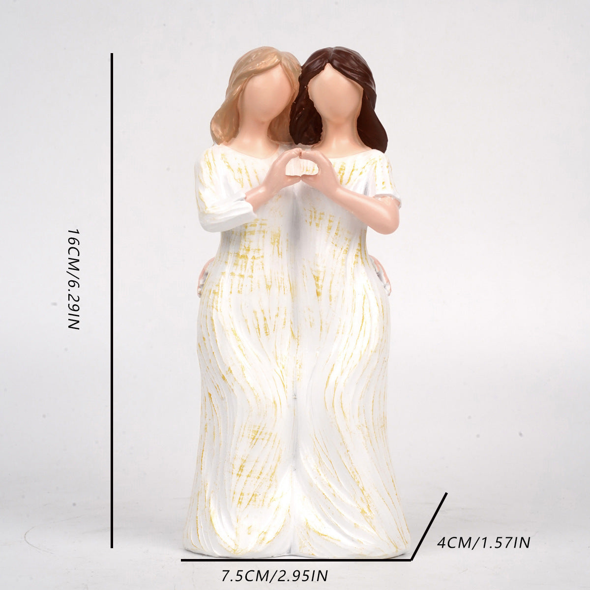 Mother & Daughter Figurine – Resin Desktop Ornament, Heartfelt Mother’s Day Gift & Home Decor