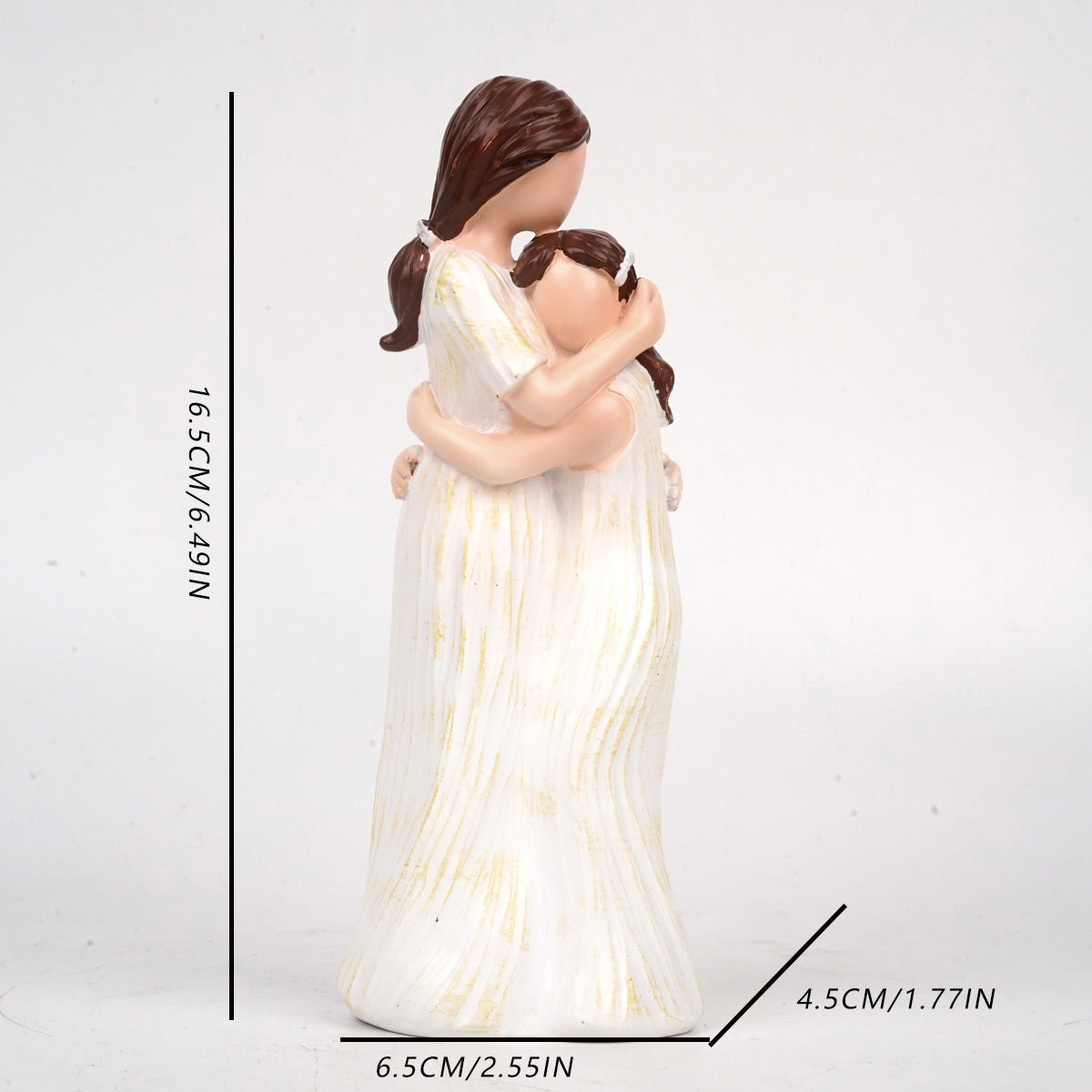 Mother & Daughter Figurine – Resin Desktop Ornament, Heartfelt Mother’s Day Gift & Home Decor