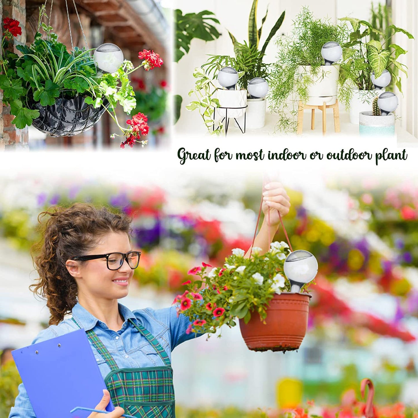 Plant Watering Bulbs – Self-Watering Globes for Easy Plant Care, Indoor & Outdoor Use