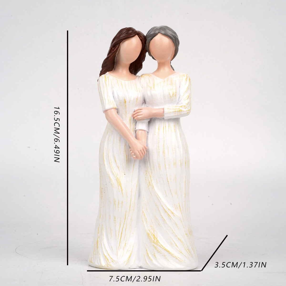 Mother & Daughter Figurine – Resin Desktop Ornament, Heartfelt Mother’s Day Gift & Home Decor