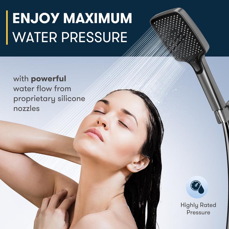 High Pressure Handheld Showerhead – Multi-Mode with Power Wash & Anti-Clog Nozzles