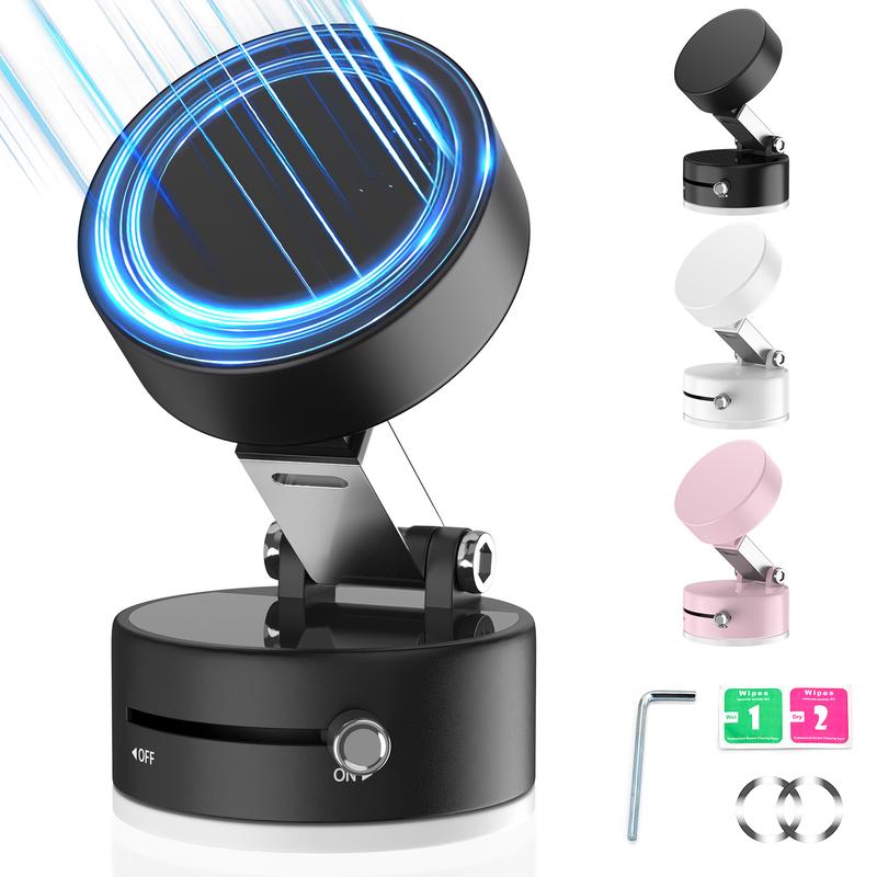 Magnetic Car Phone Mount – 360° Rotating Vacuum Suction Holder