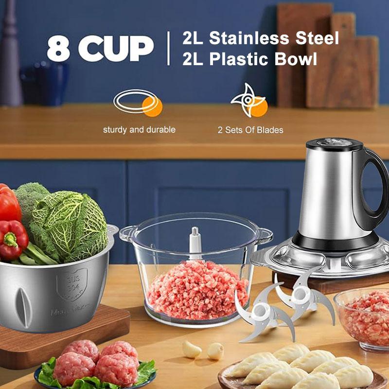 Electric Food Chopper β 3L, Dual-Speed Meat & Veggie Grinder with 4 Sharp Blades