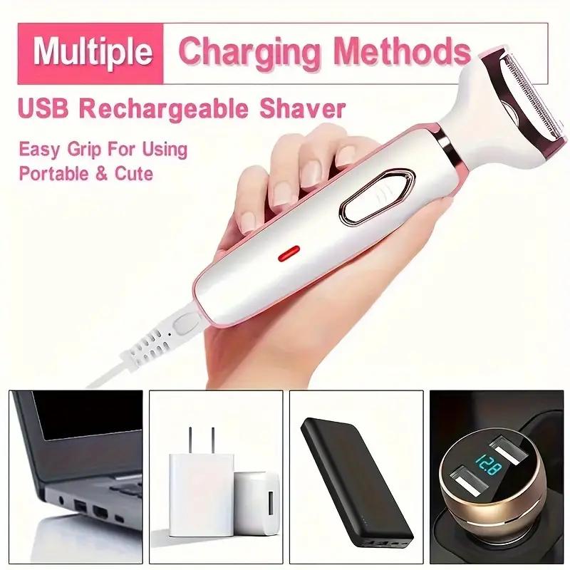 4 in 1 Electric Shaver | 1 Set Portable Hair Removal Machine Facial Stainless Razor Trimmer