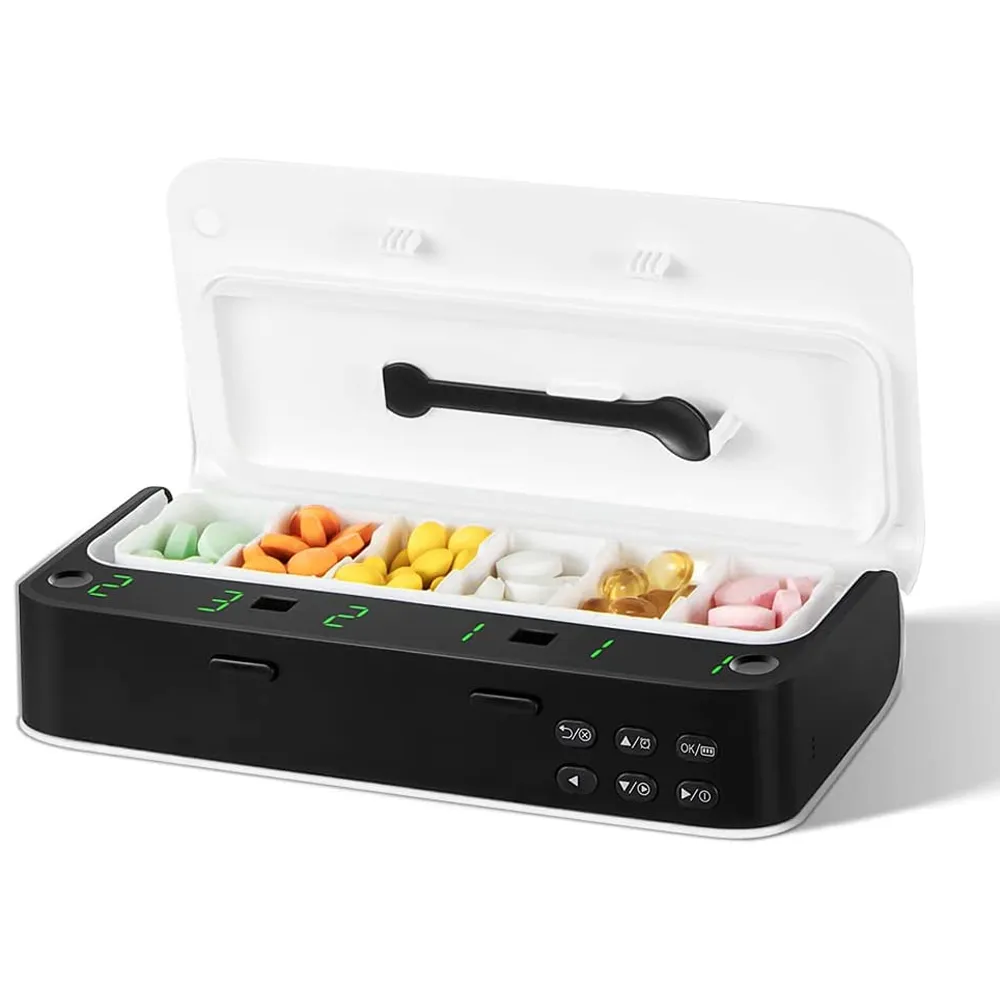 Smart Pill Dispenser with Timer - 7 Day Medicine Organizer
