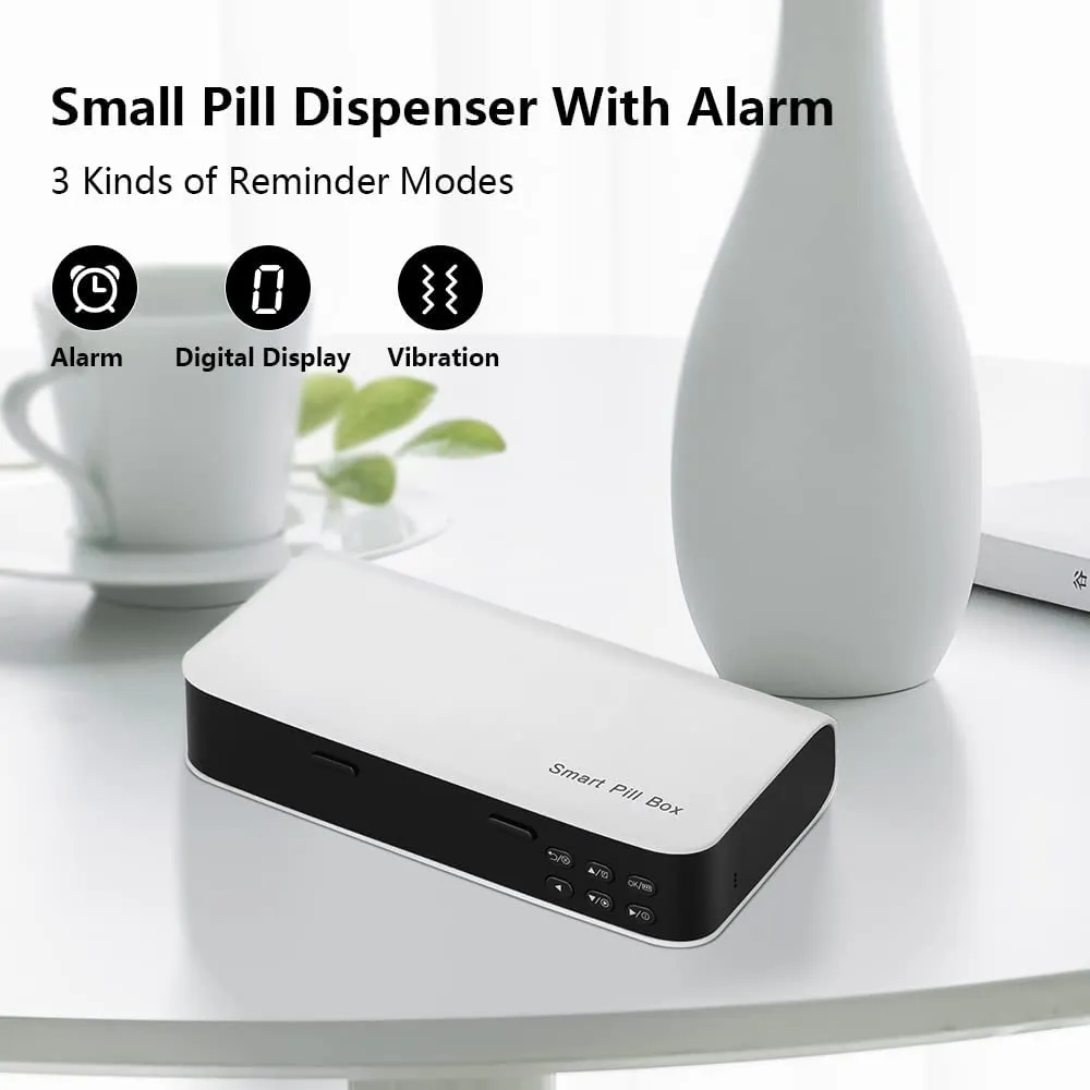 Smart Pill Dispenser with Timer - 7 Day Medicine Organizer