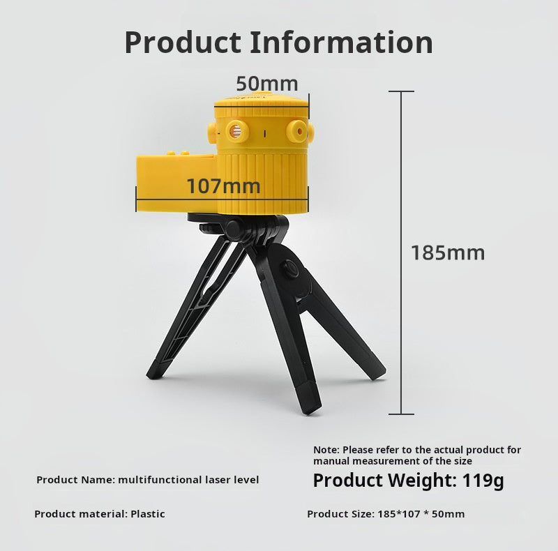 Multi-Purpose Laser Level β Infrared Line Projector with Swivel Mount for Accurate Alignment