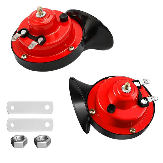 300DB Waterproof Horn Set – 2PCS 12V Snail Air Horns for Car, Motorcycle, and Bike