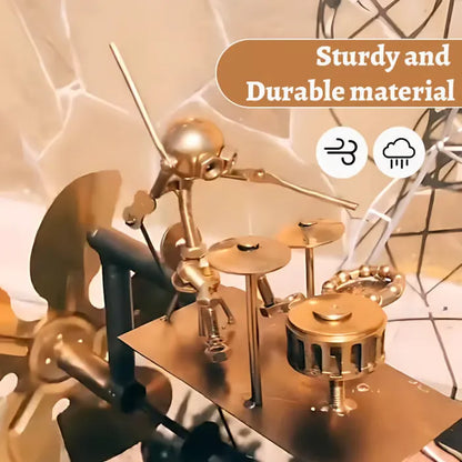 Handmade Metal Drummer Windmill