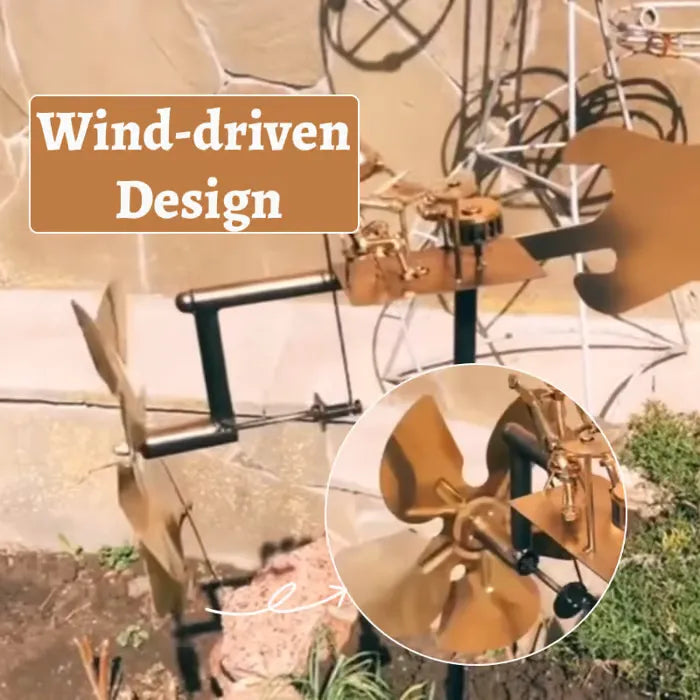 Handmade Metal Drummer Windmill