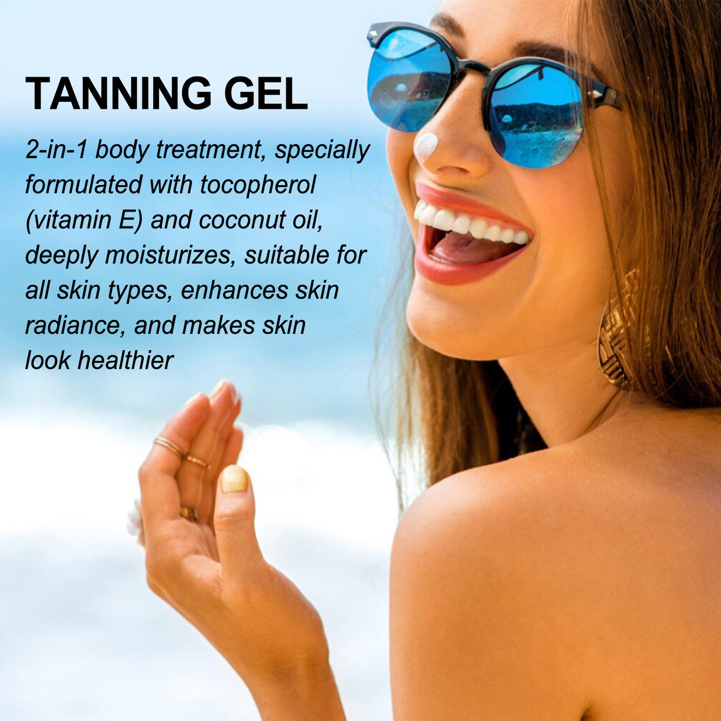 Luxury Intensive Tanning Gel – Natural Tanning Accelerator for Sunbed & Outdoor Use, Deep Brown Tan Cream