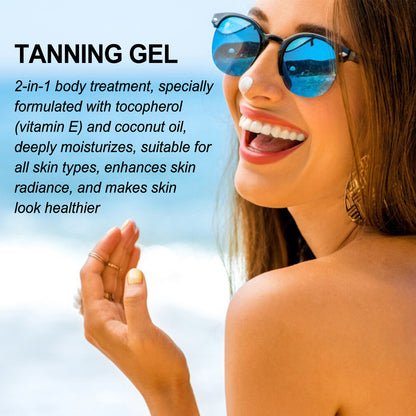 Luxury Intensive Tanning Gel – Natural Tanning Accelerator for Sunbed & Outdoor Use, Deep Brown Tan Cream