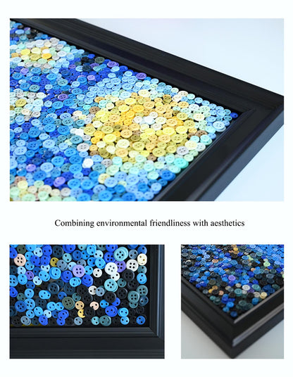 Button Decoration Painting, 31.1*39in (Starry Night,Van Gogh)