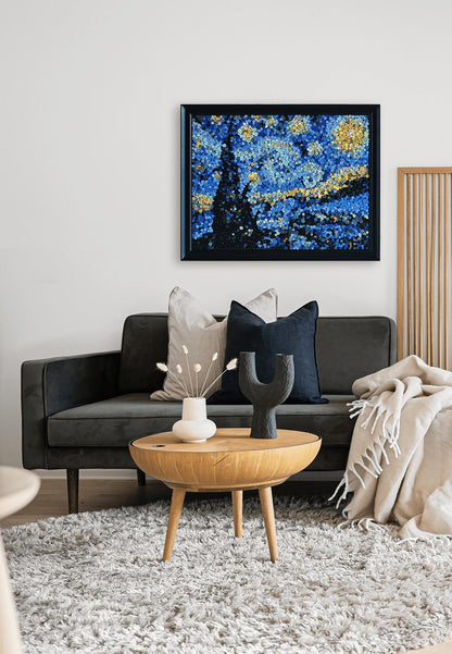 Button Decoration Painting, 31.1*39in (Starry Night,Van Gogh)