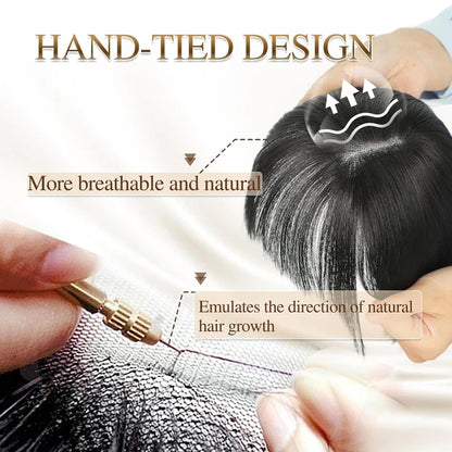 Hair Toppers for Women, 360° 3D Cover Wispy Bangs Hair Pieces for Women,New Upgraded model