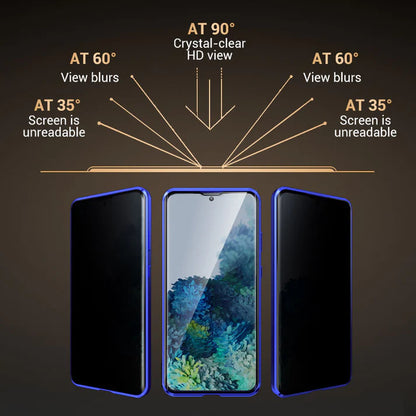 Anti-peeping Magnetic Tempered Glass Double-sided Phone Case（Series S22-25）