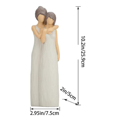 Mother & Daughter Figurine – Resin Desktop Ornament, Heartfelt Mother’s Day Gift & Home Decor