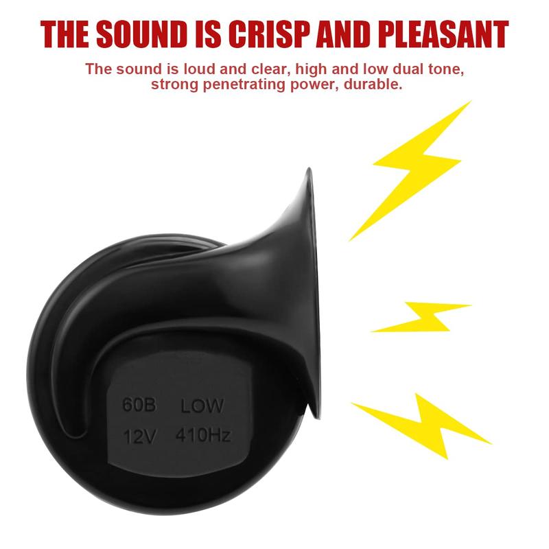 300DB Waterproof Horn Set – 2PCS 12V Snail Air Horns for Car, Motorcycle, and Bike