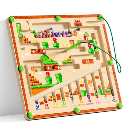 Magnetic Maze Puzzle – Color, Number & Alphabet Learning Toy for Kids