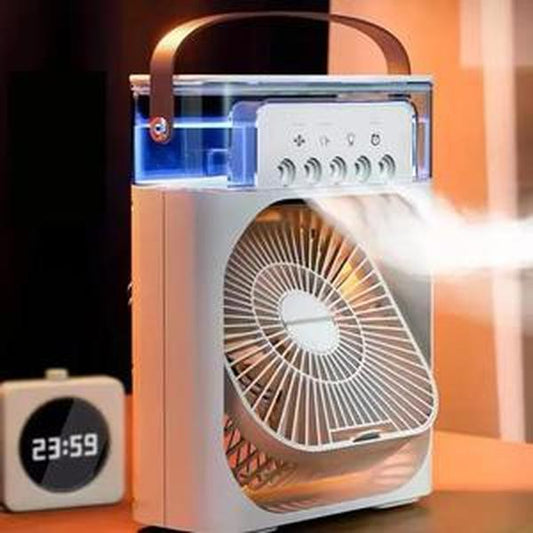 3 In 1 personal Fan AIr Conditioner Household Small Air Cooler LED Night Light Portable Humidifier Air Adjustment Fan Office Home Fan New