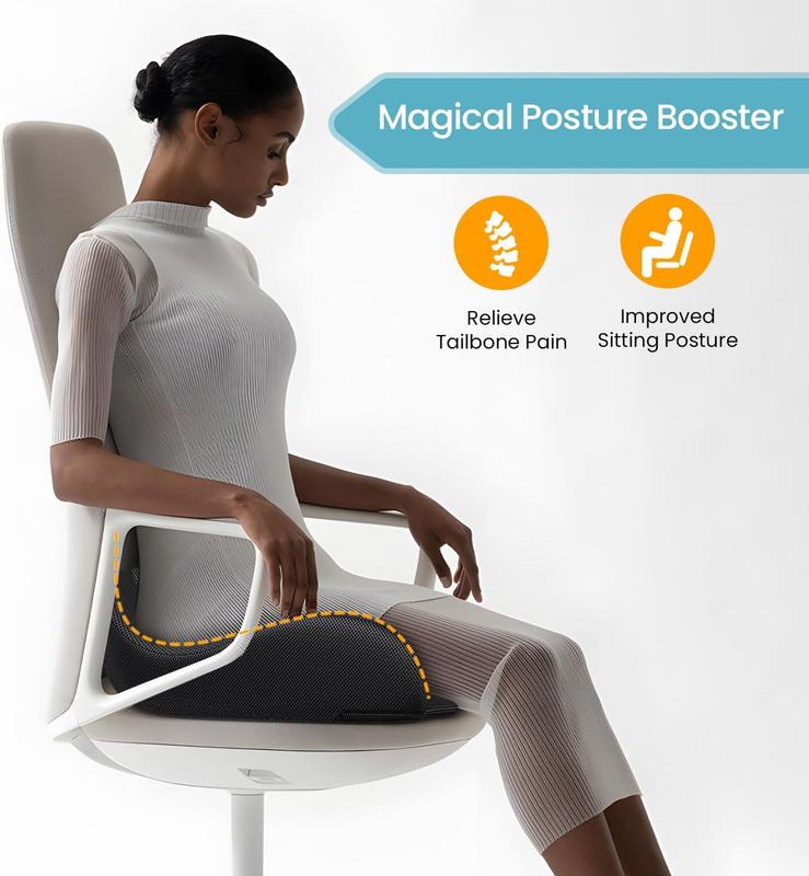 Ergonomic Seat Cushion – Sciatica & Pressure Relief, Healthy Spine Support