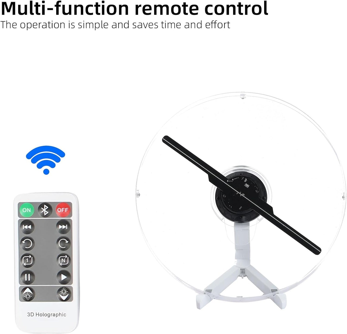 Naked eye 3D holographic fan advertising machine stereoscopic projection LED high-definition intelligent floating imaging