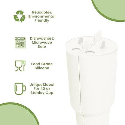 Stanley Cup 40oz Silicone Liner Set – Leakproof, Reusable & Dishwasher Safe