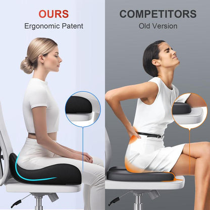 Ergonomic Seat Cushion – Sciatica & Pressure Relief, Healthy Spine Support