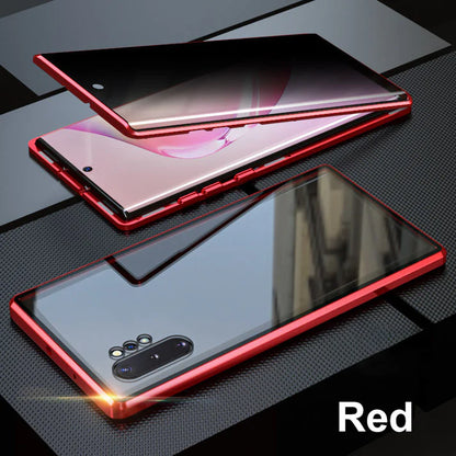 Anti-peeping Magnetic Tempered Glass Double-sided Phone Case（Series S22-25）