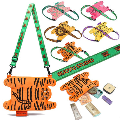 RUOYUSTUDIO original design cute animal cloth bag mobile phone bag messenger bag