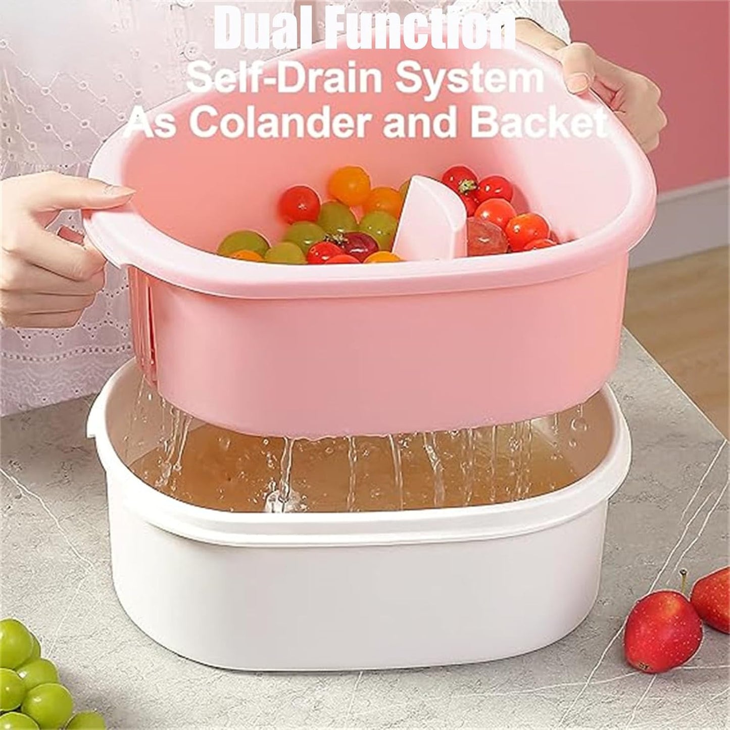 Multi-Use Fruit Spinner – Wash, Scrub & Drain in One Easy Step