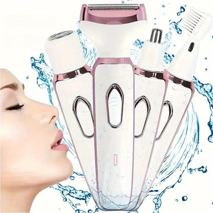 4 in 1 Electric Shaver | 1 Set Portable Hair Removal Machine Facial Stainless Razor Trimmer