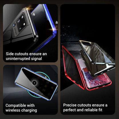 Anti-peeping Magnetic Tempered Glass Double-sided Phone Case（Series S22-25）