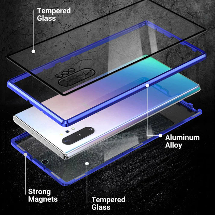 Anti-peeping Magnetic Tempered Glass Double-sided Phone Case（Series S22-25）